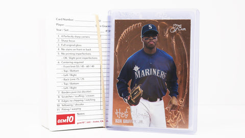 Gem10®️ Card Grading & Scoring Decals – 100-Pack for Common Toploaders