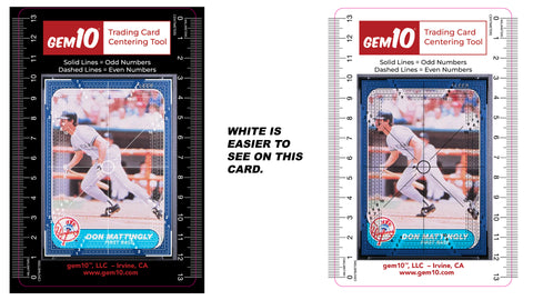 Gem10®️ Trading and Sports Card Centering Tool - White