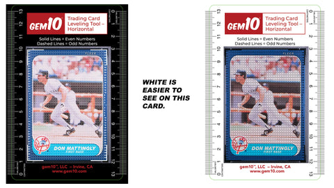 Gem10®️ Trading and Sports Card Leveling Tools - White